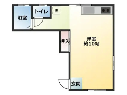 メゾンナカノ(ワンルーム/1階)の間取り写真