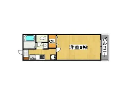 FRIENDS24 A棟(1K/1階)の間取り写真