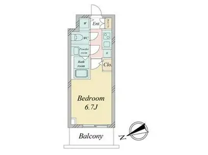 オーキッドレジデンス鶴舞(1K/11階)の間取り写真