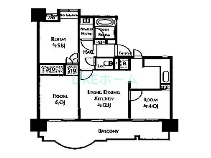 インシュランスビルディングIX(3LDK/4階)の間取り写真