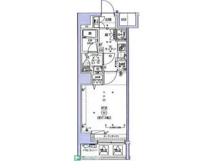 SQUARE CITY YOKOHAMA SHINKOYASU(1K/11階)の間取り写真