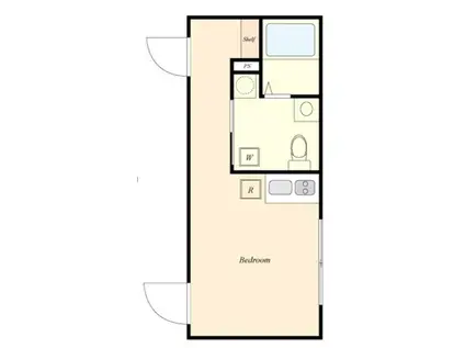 ブライトツー(ワンルーム/4階)の間取り写真