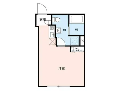 アミスタ小菅(ワンルーム/2階)の間取り写真