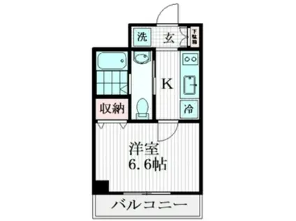 セボンシュー(1K/2階)の間取り写真