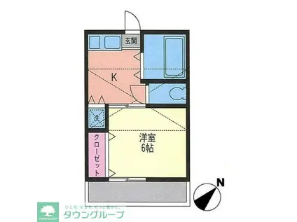 メゾン・ド・モンネジェ(1K/2階)の間取り写真