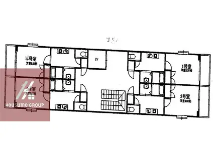 オーシャン難波南(1K/6階)の間取り写真