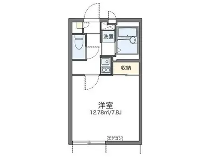 レオパレスアネモス(1K/1階)の間取り写真