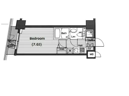 ガラ・ステーション四谷三丁目(1K/8階)の間取り写真
