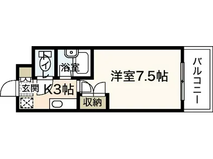 HORNET21(1K/3階)の間取り写真
