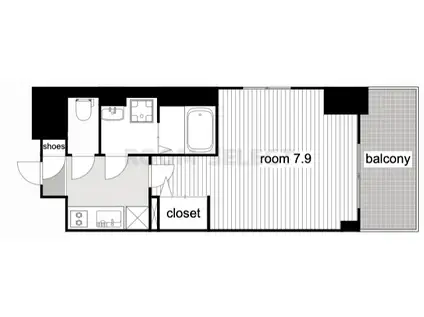 エスプレイス上前津レガシー(1K/12階)の間取り写真