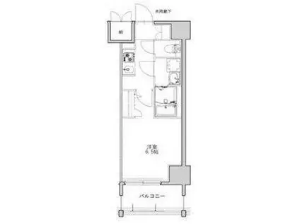 S-RESIDENCE名駅北ALESIA(1K/12階)の間取り写真