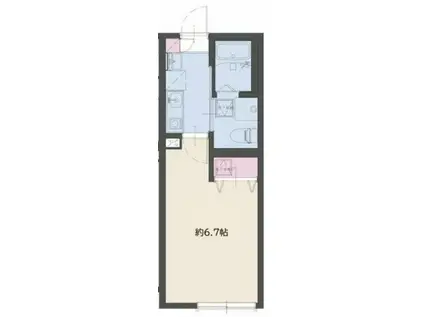 ステーションテラス二俣川(1K/1階)の間取り写真