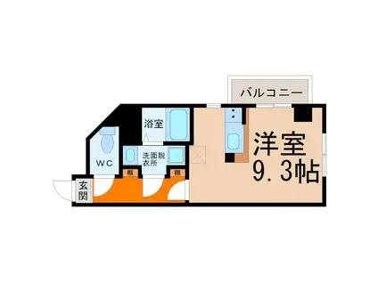 KマンションつるまいII(ワンルーム/2階)の間取り写真