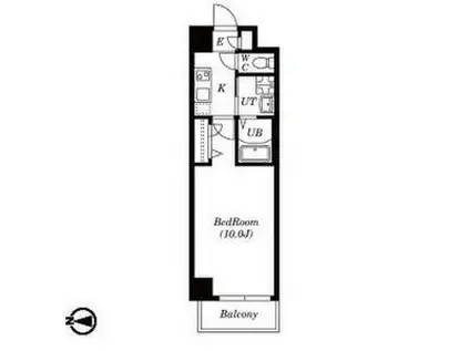 ファーニッシュ山王(1K/1階)の間取り写真