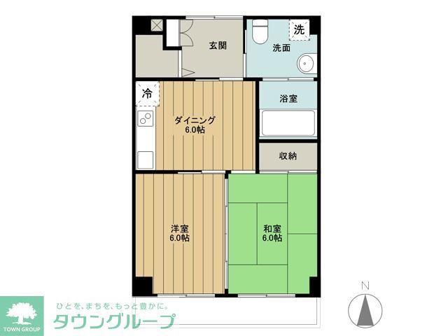 あいやビル(2DK/3階)の間取り写真
