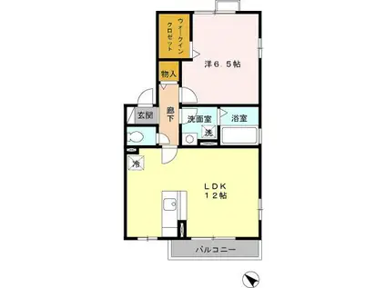 エターナルガーデン(1LDK/2階)の間取り写真