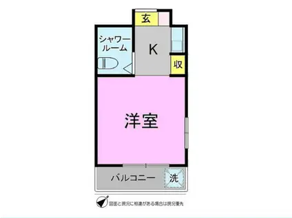 YSコーポ92(ワンルーム/3階)の間取り写真