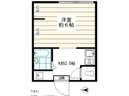 ブルックス椎名町(1K/1階)の間取り写真