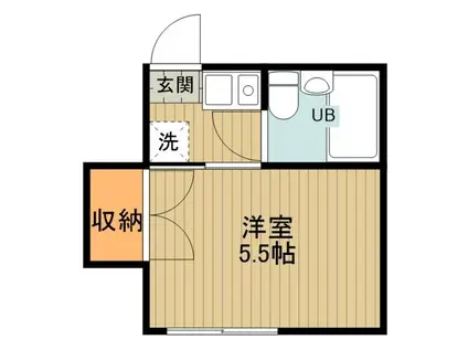 赤塚第9藤ハイツ(1K/1階)の間取り写真