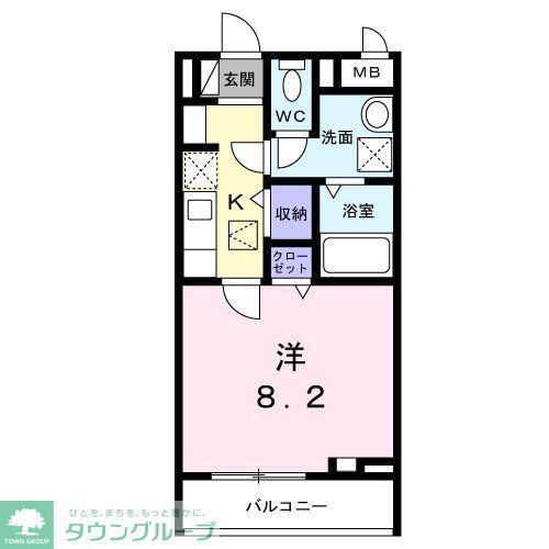 ブレーメンハウス(1K/1階)の間取り写真