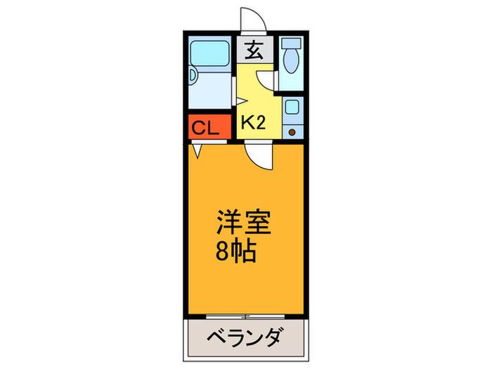 サンライフ長田(1K/4階)の間取り写真