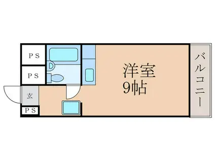 シテイハイム新大阪(ワンルーム/6階)の間取り写真