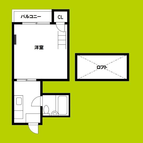 ハイツ正覚寺(1K/4階)の間取り写真