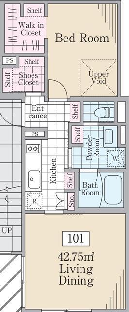 REVE RESIDENCE 三宿(1LDK/1階)の間取り写真
