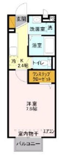 オン・ザ・ロード川越(1K/2階)の間取り写真