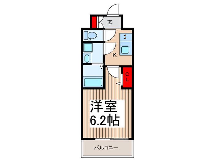 KDXレジデンス成増(1K/4階)の間取り写真