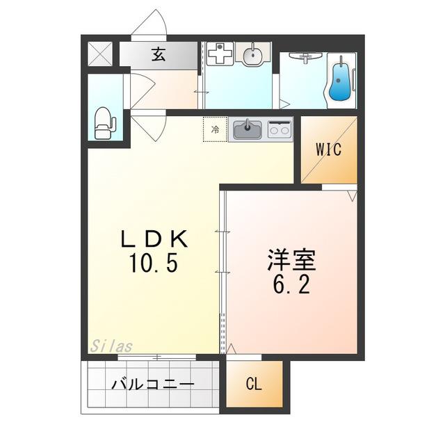 フジパレス花園II番館(1LDK/1階)の間取り写真