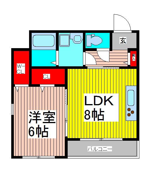アジュール(1LDK/3階)の間取り写真