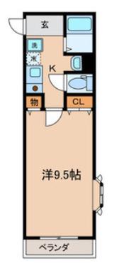 カサブランカ(1K/2階)の間取り写真