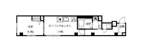 ジラソーレ(1DK/1階)の間取り写真
