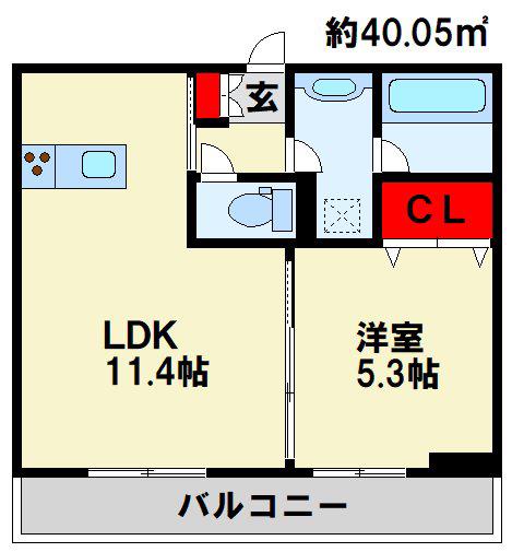 NEST PIECE 原町(1LDK/3階)の間取り写真