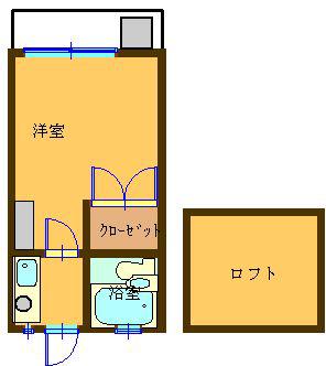 ユニハウス(1K/2階)の間取り写真