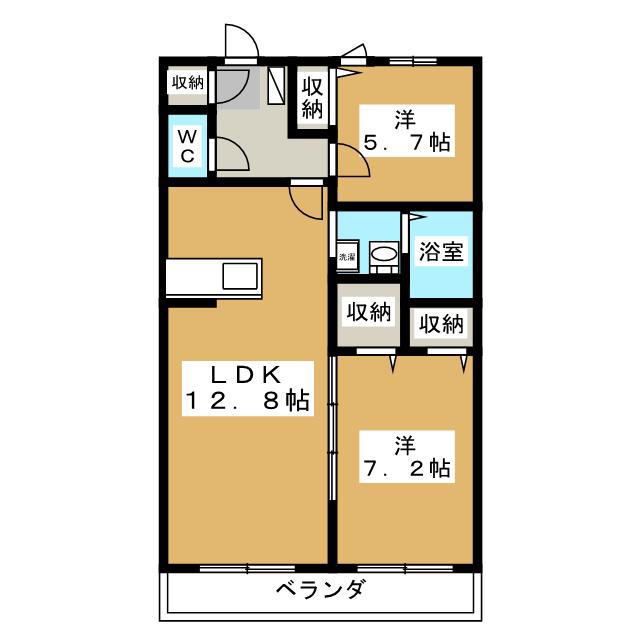 アレグリア(2LDK/1階)の間取り写真