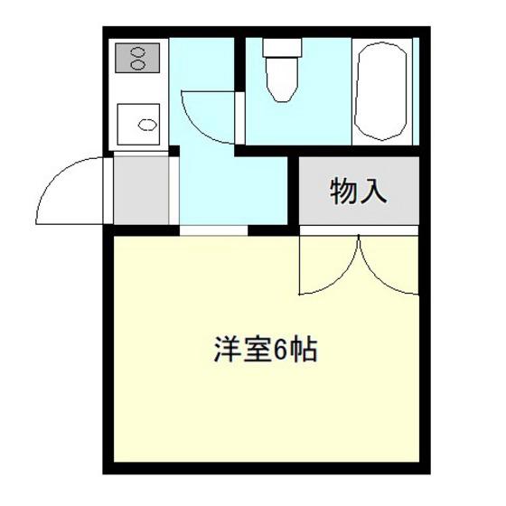 コーポグラント(1K/2階)の間取り写真