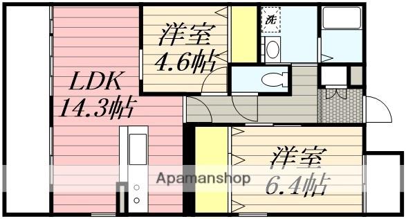 アルテマイスターIO(2LDK/2階)の間取り写真