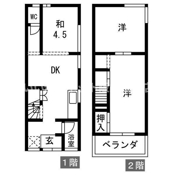 中津3-23-2(3DK/2階)の間取り写真