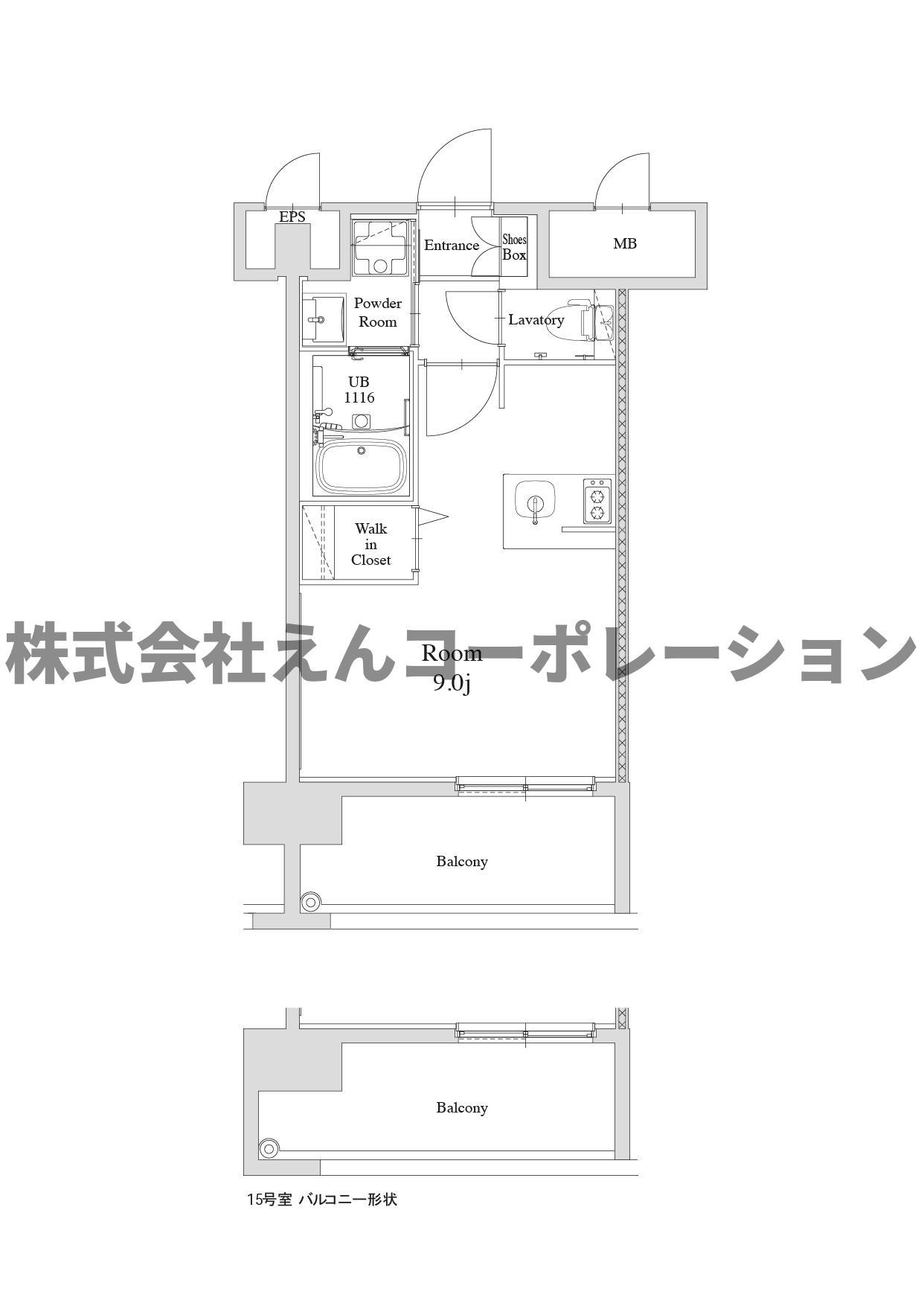 エンクレスト博多駅南FIT(ワンルーム/5階)の間取り写真