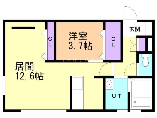青い森鉄道 筒井駅(青森) 徒歩32分 2階建 築4年(1LDK/1階)の間取り写真
