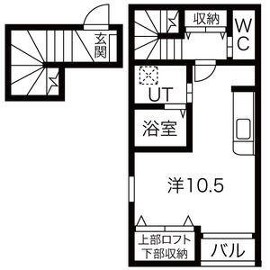 キャッスルワン(1K/2階)の間取り写真