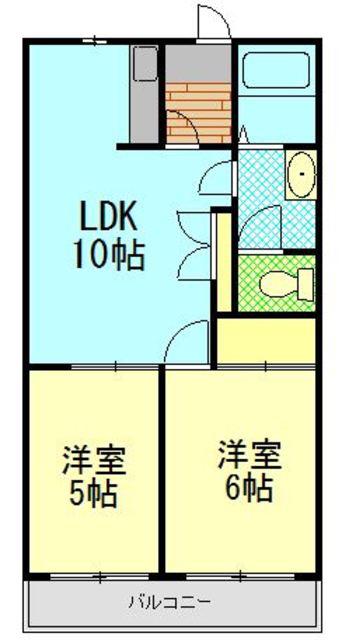 キリマンジャロ大坂(2LDK/2階)の間取り写真