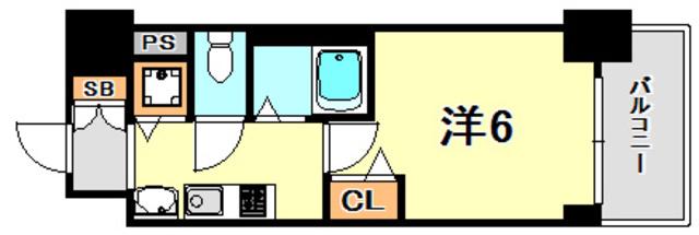 プレサンス神戸西スパークリング(ワンルーム/7階)の間取り写真