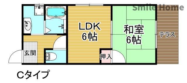トミー壱番館(1DK/1階)の間取り写真