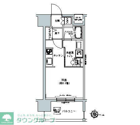 パークキューブ板橋本町(1K/8階)の間取り写真