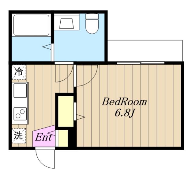 カインドネス海老名II(1K/3階)の間取り写真