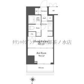 AIFLAT文京本駒込(1DK/7階)の間取り写真