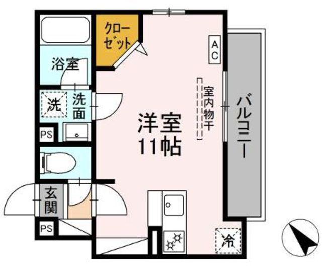 D′BLESS鶴見市場(ワンルーム/3階)の間取り写真